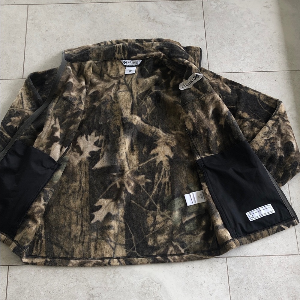 Columbia Youth Woodland Camo Fleece Jacket NWOT - Picture 6 of 13